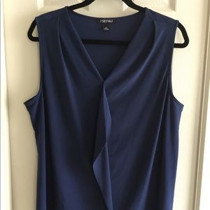 Roz & Ali Navy sleeveless blouse